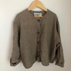Flaxseeds kids Flax striped linen blouse 8-10 M